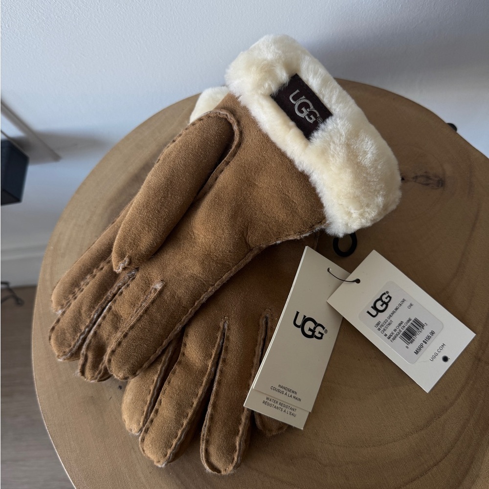 UGG Brown Shearling Gloves